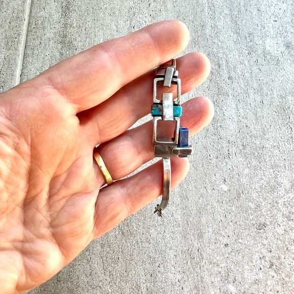 Osmose pewter and stones bracelet by Sonia Ferland - Picture 6 of 11